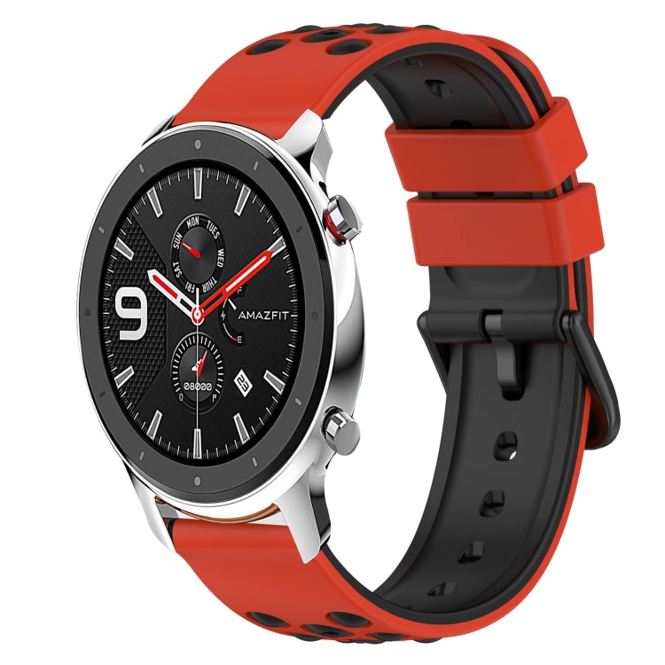 22mm Two-Color Silicone Watch Band, For Amazfit GTS, For Amazfit GTR 42mm