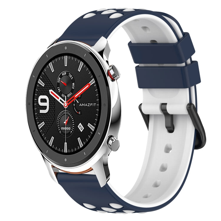 22mm Two-Color Silicone Watch Band, For Amazfit GTS, For Amazfit GTR 42mm