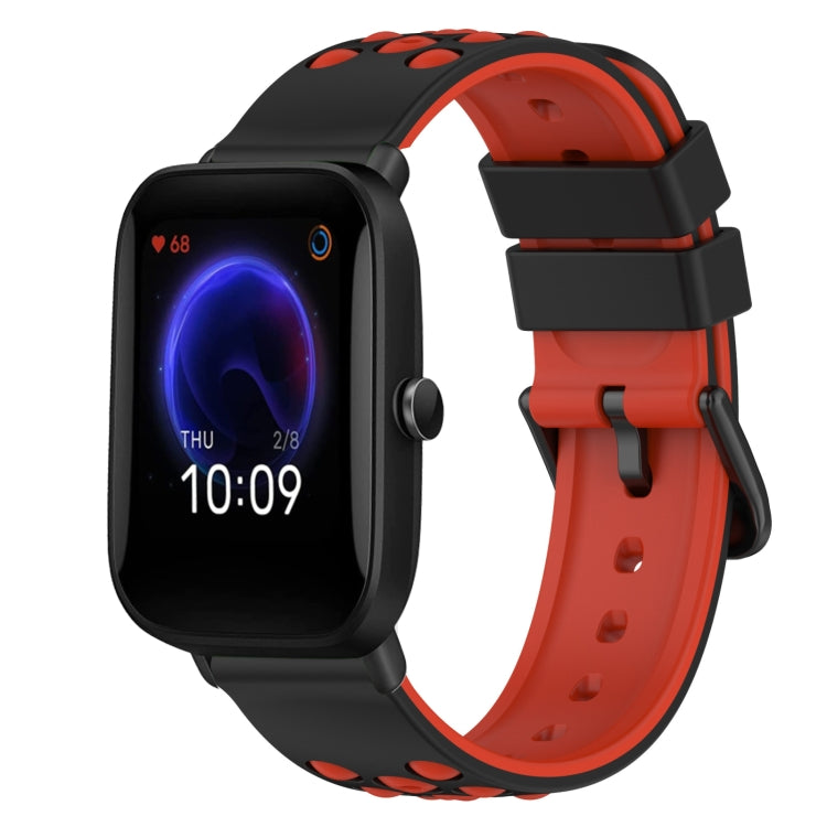 22mm Two-Color Silicone Watch Band, For Amazfit Pop Pro, For Amazfit Pop