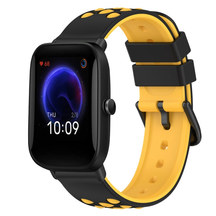 22mm Two-Color Silicone Watch Band, For Amazfit Pop Pro, For Amazfit Pop