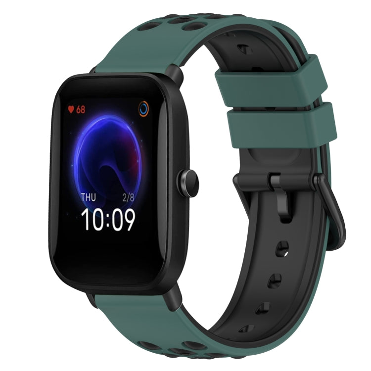 22mm Two-Color Silicone Watch Band, For Amazfit Pop Pro, For Amazfit Pop