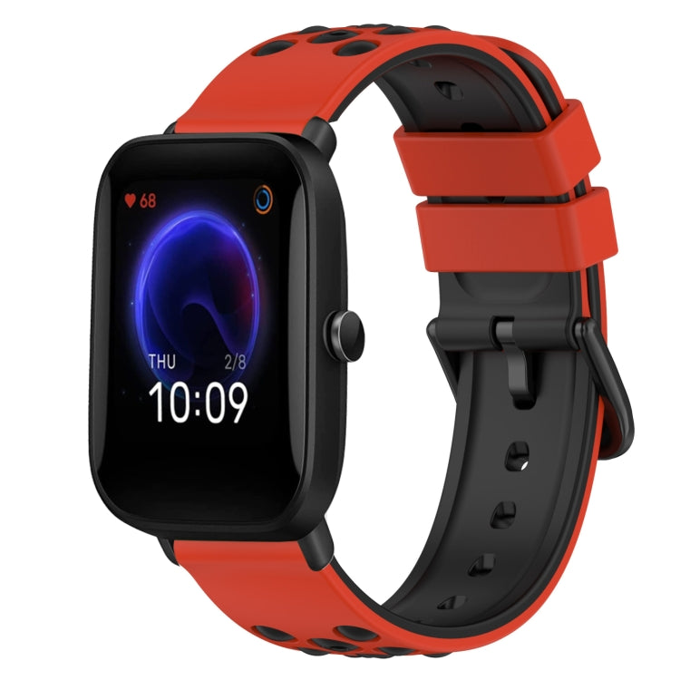 22mm Two-Color Silicone Watch Band, For Amazfit Pop Pro, For Amazfit Pop
