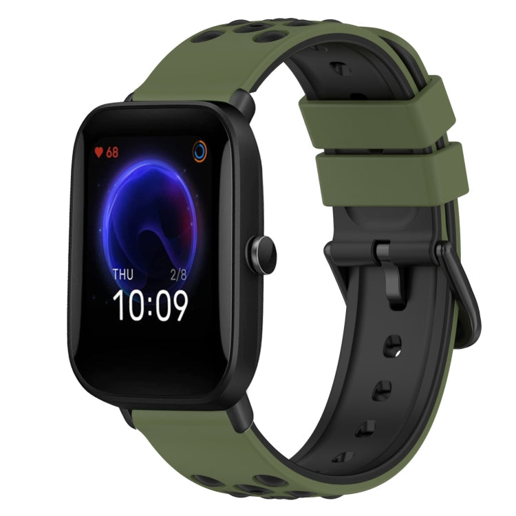 22mm Two-Color Silicone Watch Band, For Amazfit Pop Pro, For Amazfit Pop