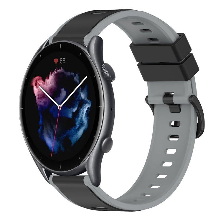22mm Two-Color Silicone Watch Band, For Amazfit GTR 3, For Amazfit GTR 3 Pro