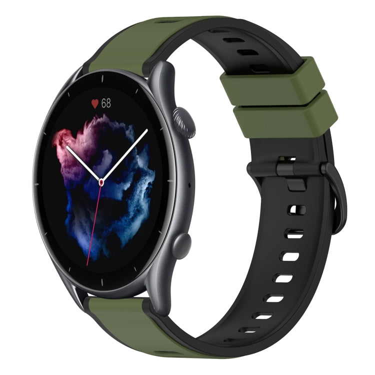 22mm Two-Color Silicone Watch Band, For Amazfit GTR 3, For Amazfit GTR 3 Pro