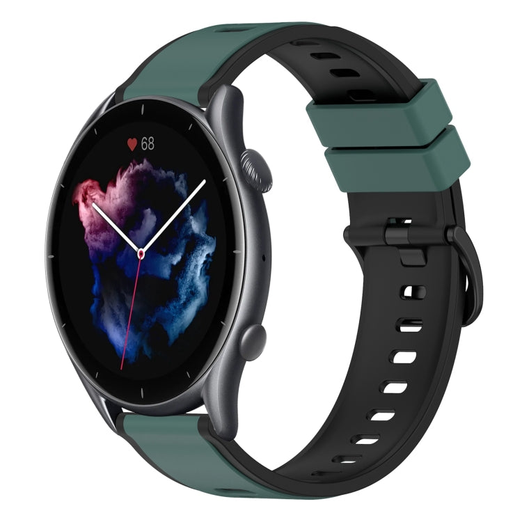 22mm Two-Color Silicone Watch Band, For Amazfit GTR 3, For Amazfit GTR 3 Pro