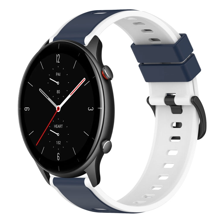 22mm Two-Color Silicone Watch Band, For Amazfit GTR 2e, For Amazfit GTR 2