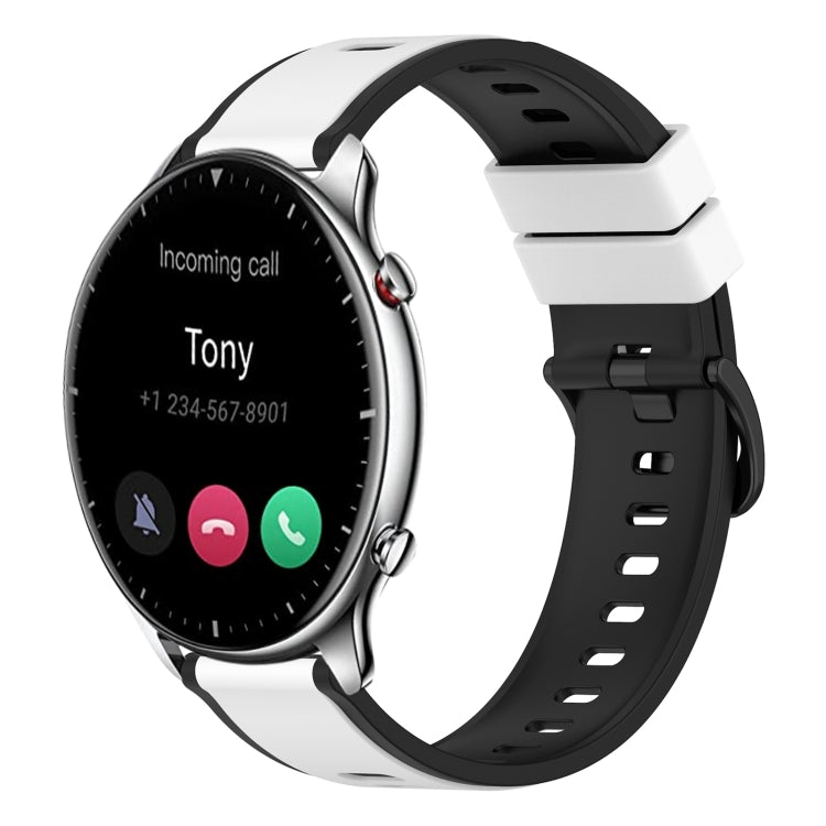 22mm Two-Color Silicone Watch Band, For Amazfit GTR 2e, For Amazfit GTR 2