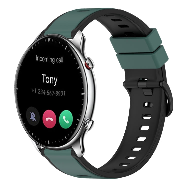 22mm Two-Color Silicone Watch Band, For Amazfit GTR 2e, For Amazfit GTR 2