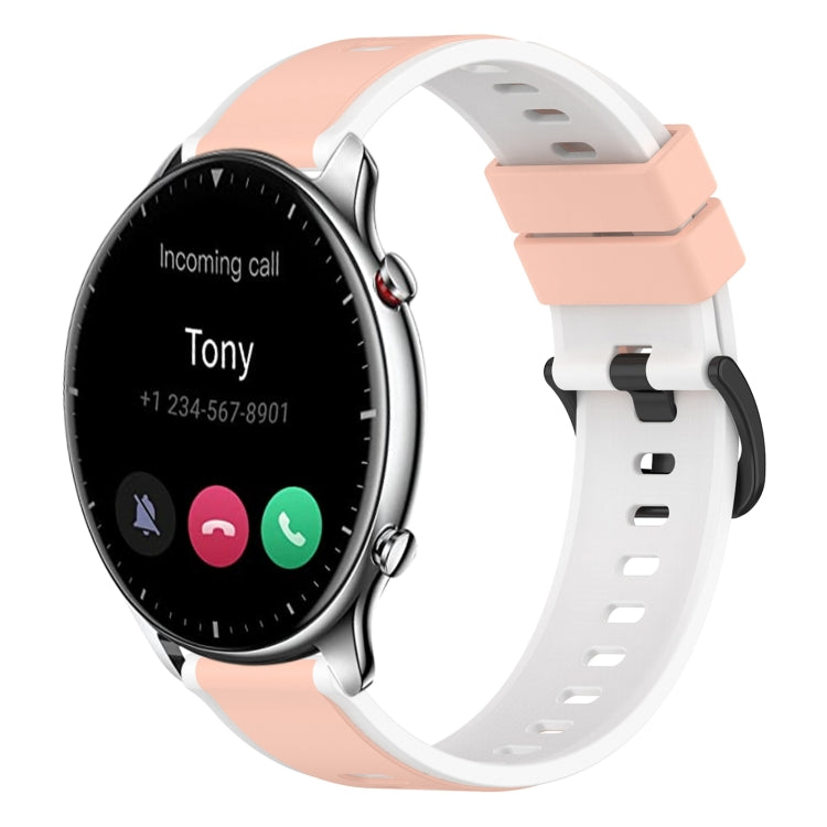 22mm Two-Color Silicone Watch Band, For Amazfit GTR 2e, For Amazfit GTR 2