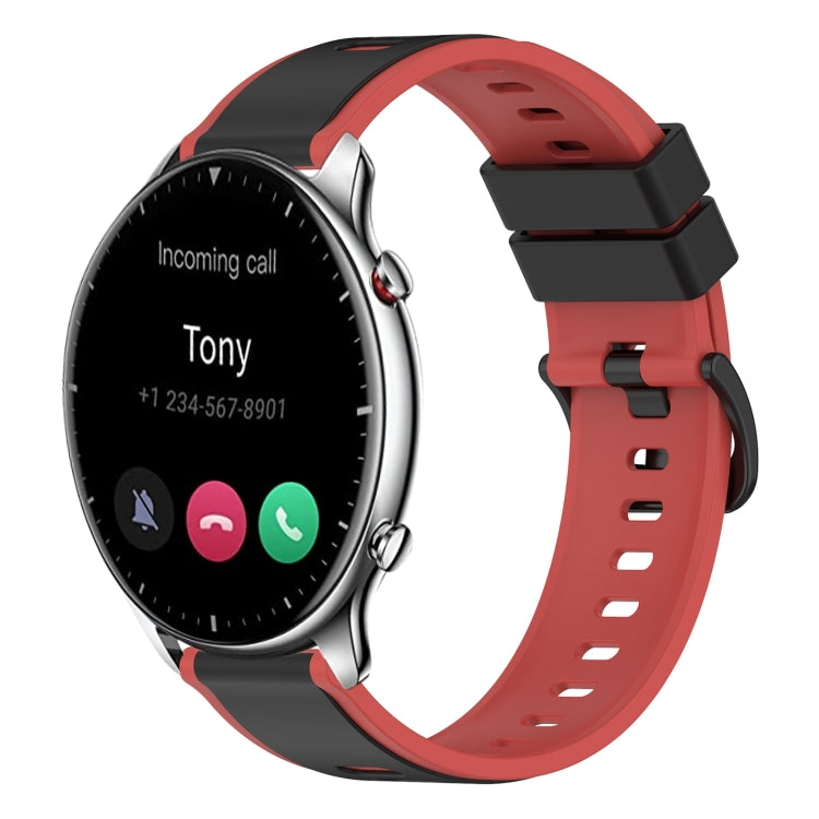 22mm Two-Color Silicone Watch Band, For Amazfit GTR 2e, For Amazfit GTR 2
