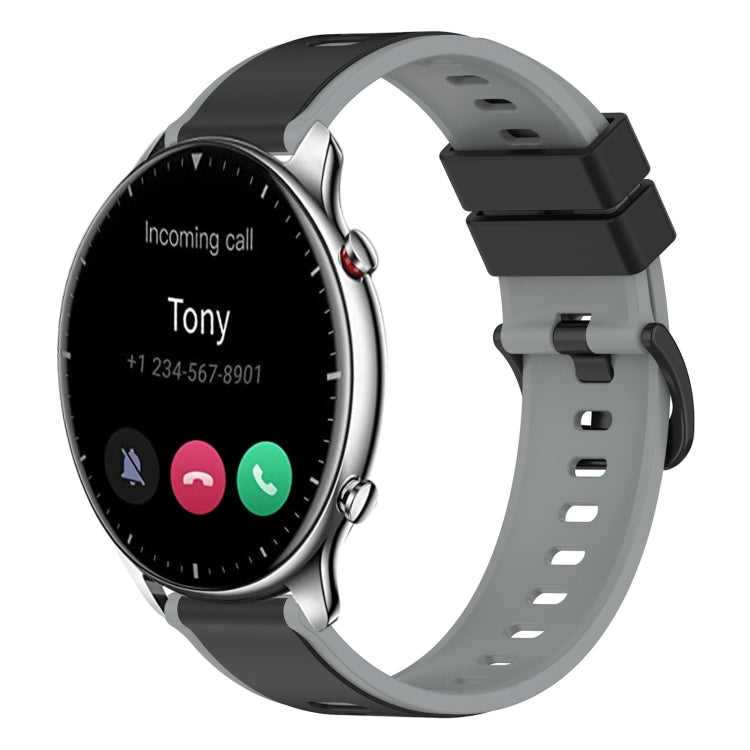 22mm Two-Color Silicone Watch Band, For Amazfit GTR 2e, For Amazfit GTR 2