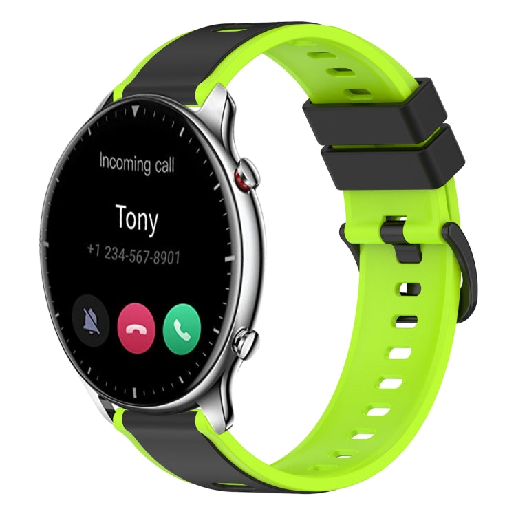 22mm Two-Color Silicone Watch Band, For Amazfit GTR 2e, For Amazfit GTR 2