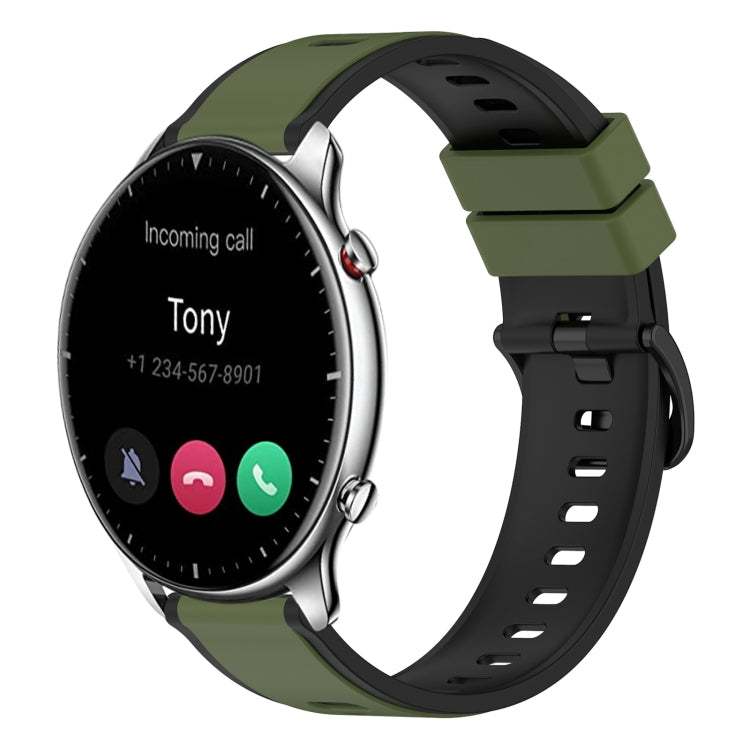 22mm Two-Color Silicone Watch Band, For Amazfit GTR 2e, For Amazfit GTR 2