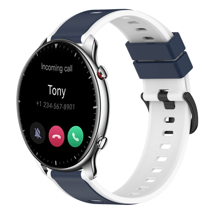 22mm Two-Color Silicone Watch Band, For Amazfit GTR 2e, For Amazfit GTR 2