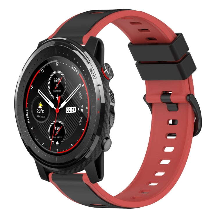 22mm Two-Color Silicone Watch Band, For Amazfit 3, For Amazfit GTR 47mm