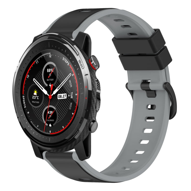 22mm Two-Color Silicone Watch Band, For Amazfit 3, For Amazfit GTR 47mm