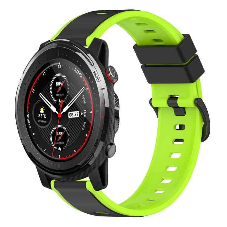 22mm Two-Color Silicone Watch Band, For Amazfit 3, For Amazfit GTR 47mm