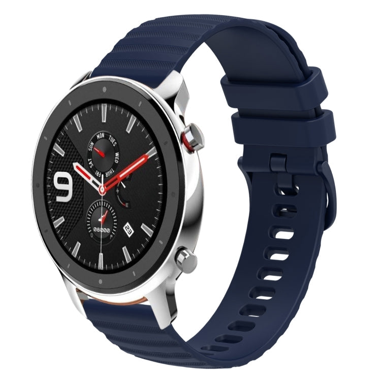 22mm Wavy Dotted Solid-Color Silicone Watch Band, For Amazfit GTR 4, For Amazfit GTR 3