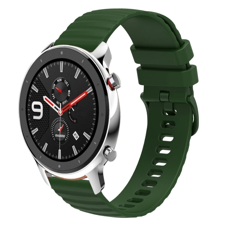 22mm Wavy Dotted Solid-Color Silicone Watch Band, For Amazfit GTR 4, For Amazfit GTR 3