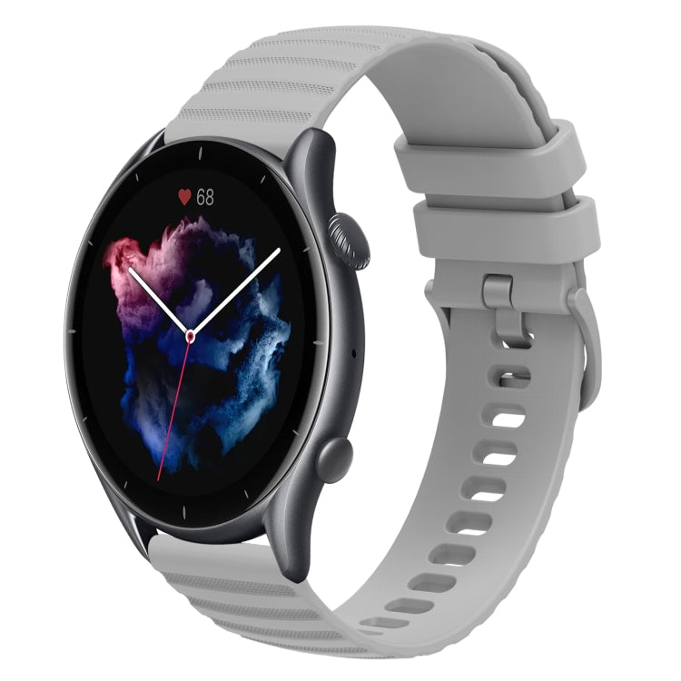 22mm Wavy Dotted Solid-Color Silicone Watch Band, For Amazfit GTR 4, For Amazfit GTR 3