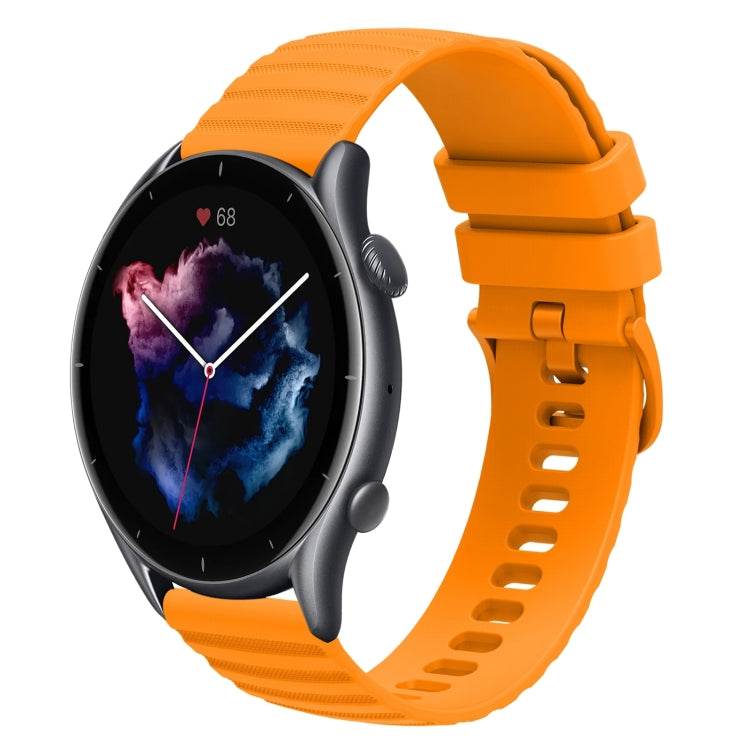 22mm Wavy Dotted Solid-Color Silicone Watch Band, For Amazfit GTR 4, For Amazfit GTR 3
