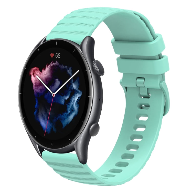 22mm Wavy Dotted Solid-Color Silicone Watch Band, For Amazfit GTR 3 Pro, For Amazfit GTR 2e