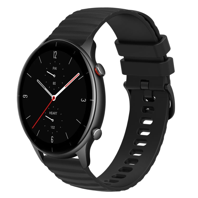 22mm Wavy Dotted Solid-Color Silicone Watch Band, For Amazfit GTR 3 Pro, For Amazfit GTR 2e