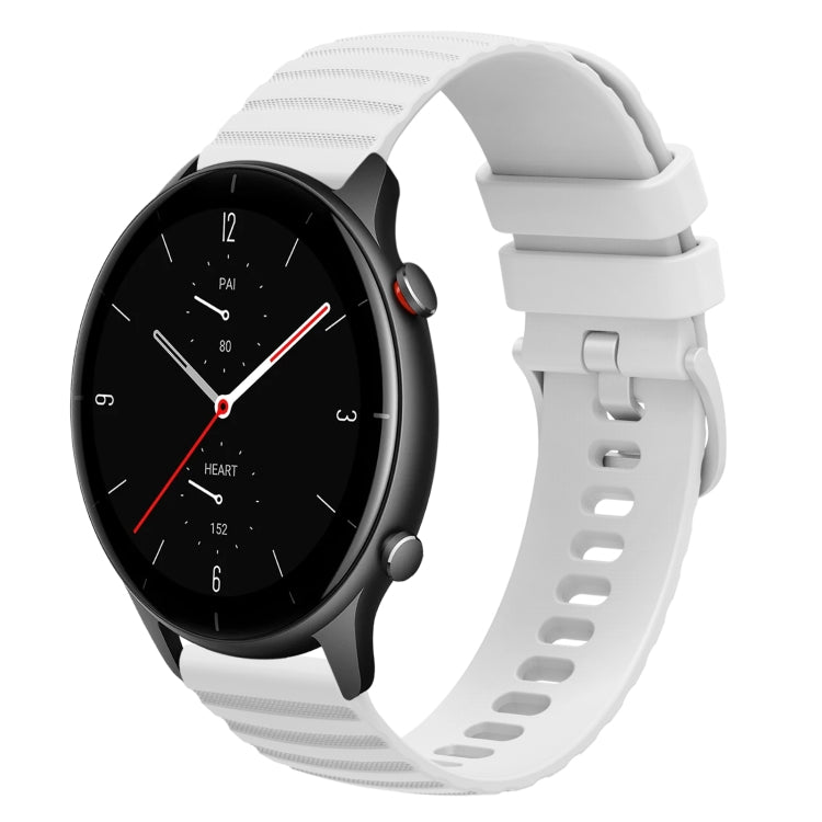 22mm Wavy Dotted Solid-Color Silicone Watch Band, For Amazfit GTR 3 Pro, For Amazfit GTR 2e
