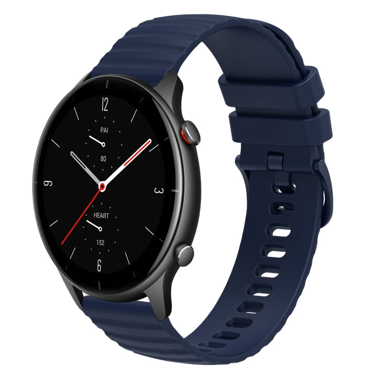 22mm Wavy Dotted Solid-Color Silicone Watch Band, For Amazfit GTR 3 Pro, For Amazfit GTR 2e