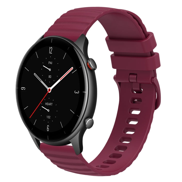 22mm Wavy Dotted Solid-Color Silicone Watch Band, For Amazfit GTR 3 Pro, For Amazfit GTR 2e