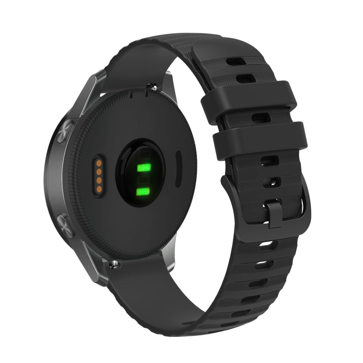 22mm Wavy Dotted Solid-Color Silicone Watch Band, For Amazfit GTR 47mm