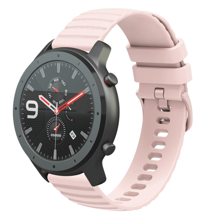 22mm Wavy Dotted Solid-Color Silicone Watch Band, For Amazfit GTR 47mm