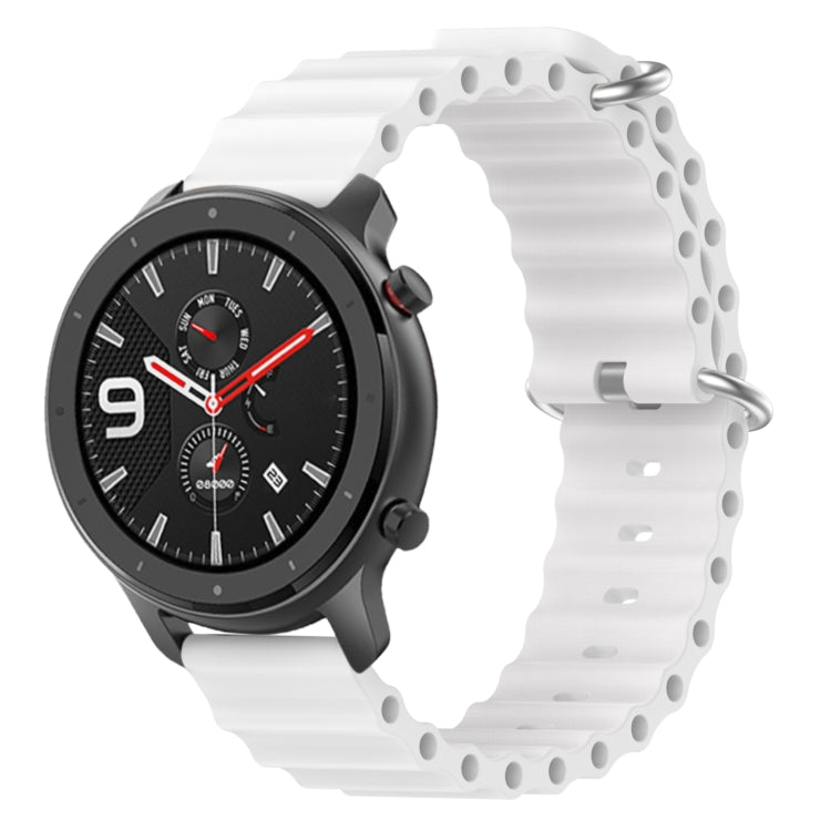 Ocean Style Solid Color Silicone Watch Band, For Amazfit GTR 4 22mm