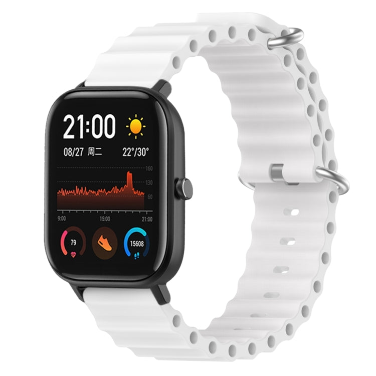 Ocean Style Solid Color Silicone Watch Band, For Amazfit GTS 4 Mini 20mm