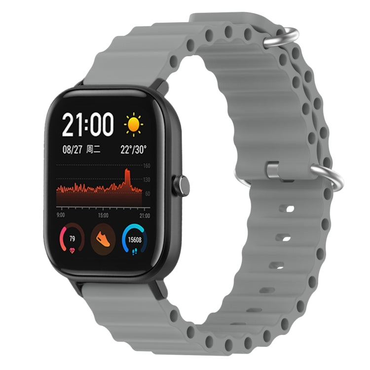 Ocean Style Solid Color Silicone Watch Band, For Amazfit GTS 4 Mini 20mm