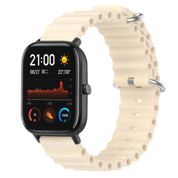 Ocean Style Solid Color Silicone Watch Band, For Amazfit GTS 4 Mini 20mm