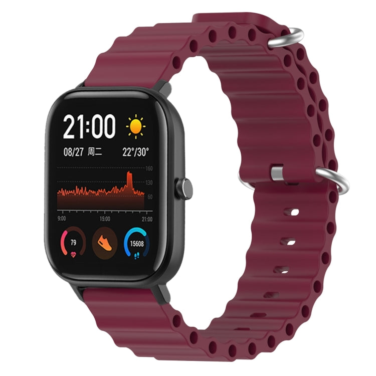 Ocean Style Solid Color Silicone Watch Band, For Amazfit GTS 4 Mini 20mm