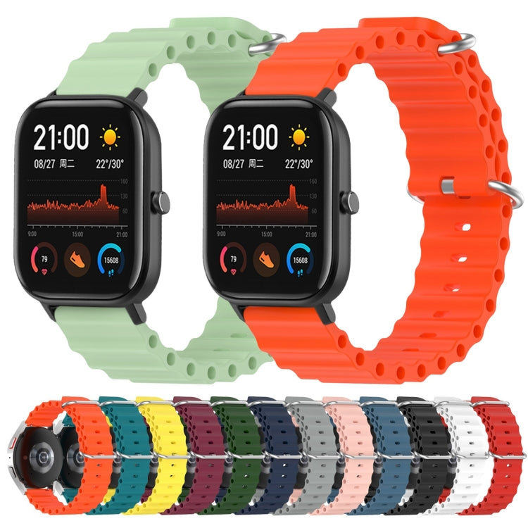 Ocean Style Solid Color Silicone Watch Band, For Amazfit GTS 4 Mini 20mm