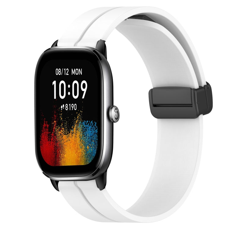 20mm Solid Color Magnetic Clasp Silicone Watch Band, For Amazfit GTS 4, For Amazfit GTS 3