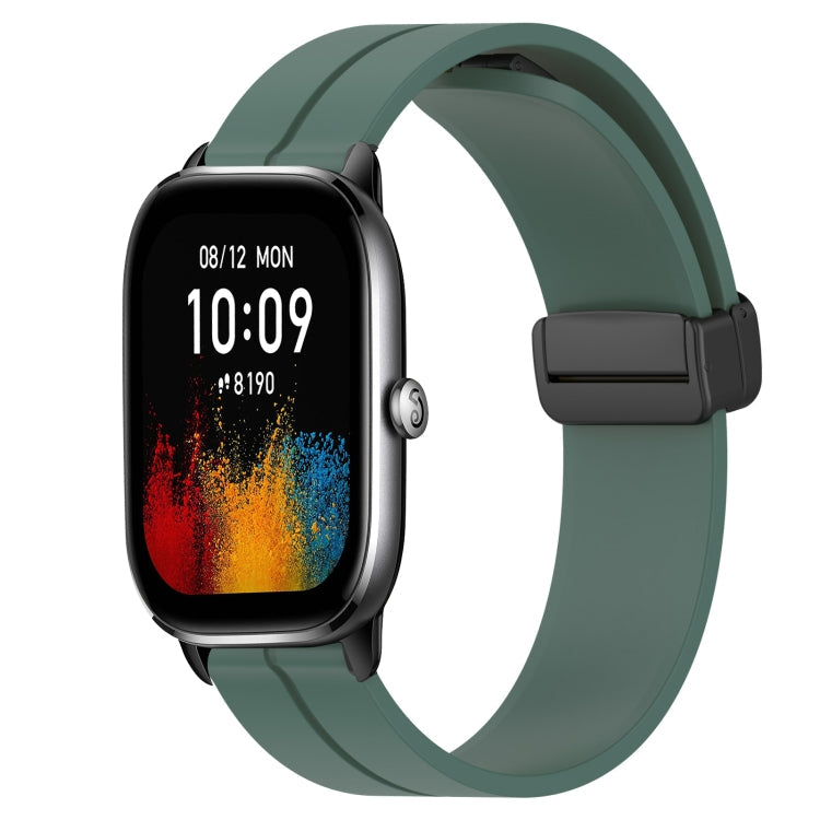 20mm Solid Color Magnetic Clasp Silicone Watch Band, For Amazfit GTS 4, For Amazfit GTS 3