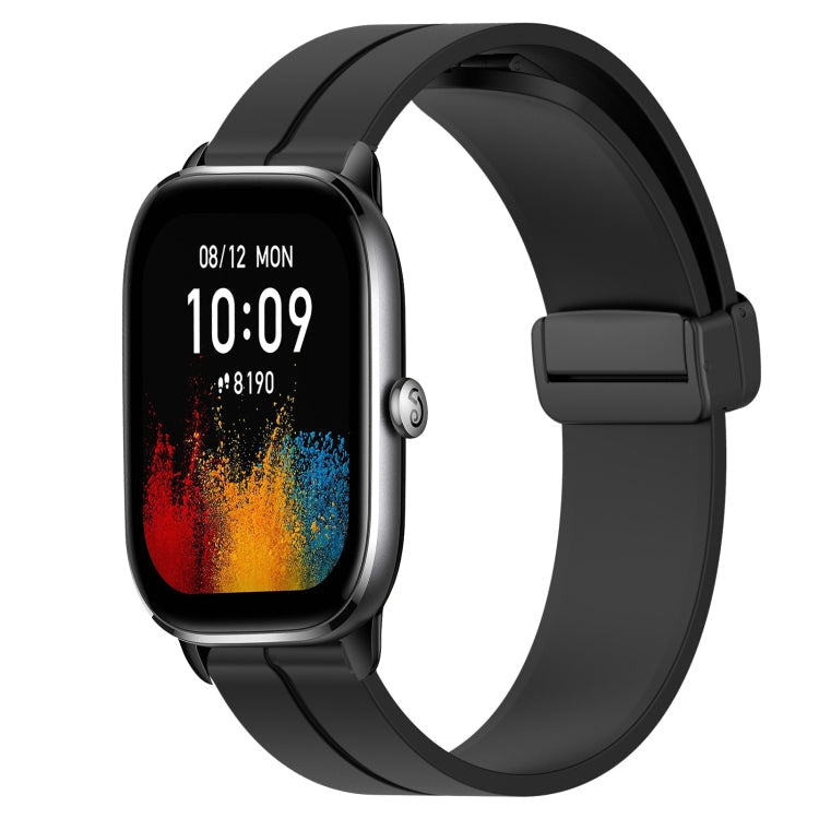 20mm Solid Color Magnetic Clasp Silicone Watch Band, For Amazfit GTS 4, For Amazfit GTS 3