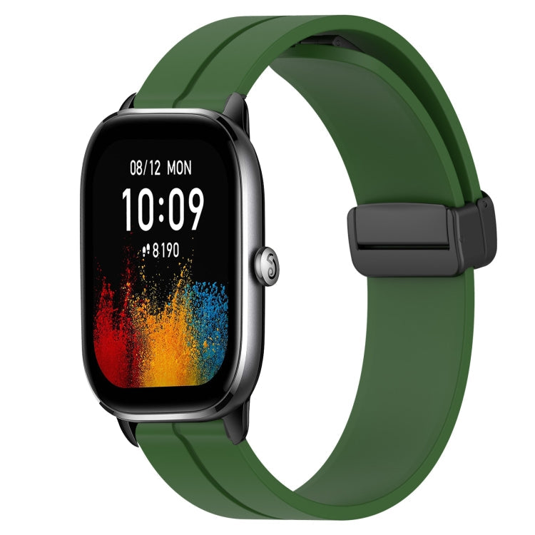 20mm Solid Color Magnetic Clasp Silicone Watch Band, For Amazfit GTS 4, For Amazfit GTS 3