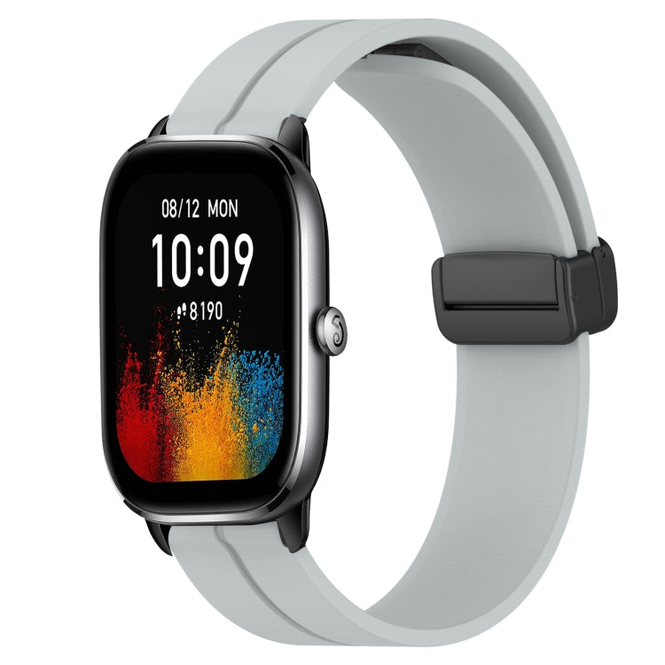 20mm Solid Color Magnetic Clasp Silicone Watch Band, For Amazfit GTS 4, For Amazfit GTS 3