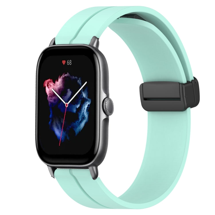 20mm Solid Color Magnetic Clasp Silicone Watch Band, For Amazfit GTS 4, For Amazfit GTS 3