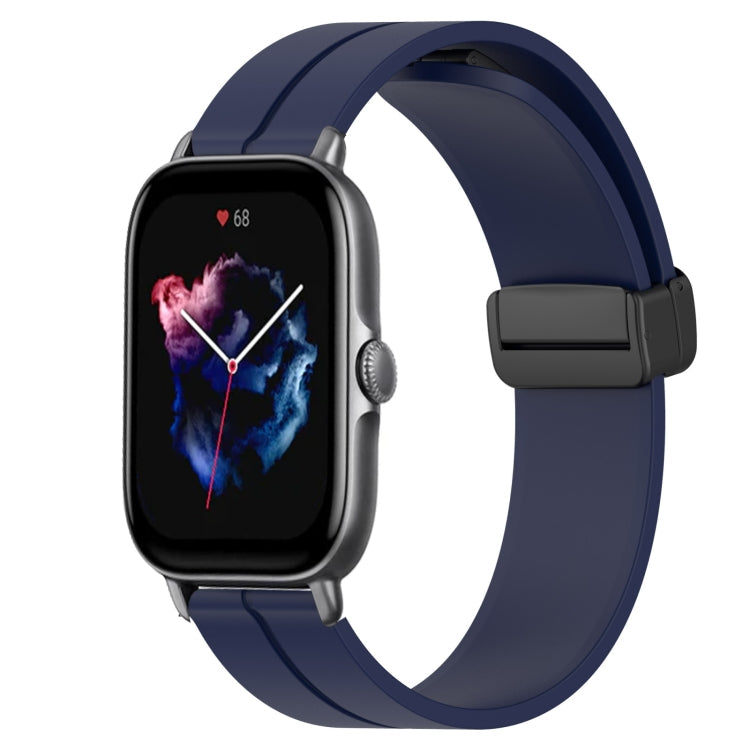 20mm Solid Color Magnetic Clasp Silicone Watch Band, For Amazfit GTS 4, For Amazfit GTS 3