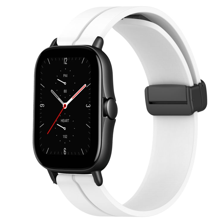 20mm Solid Color Magnetic Clasp Silicone Watch Band, For Amazfit GTS 2E, For Amazfit GTS 2 Mini