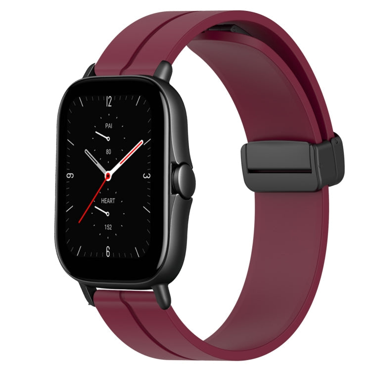20mm Solid Color Magnetic Clasp Silicone Watch Band, For Amazfit GTS 2E, For Amazfit GTS 2 Mini