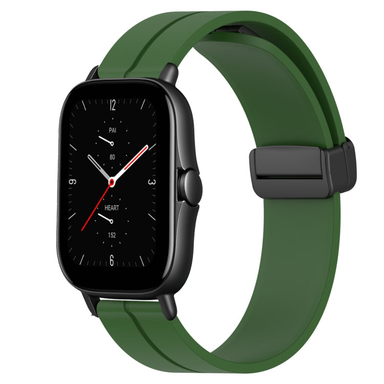 20mm Solid Color Magnetic Clasp Silicone Watch Band, For Amazfit GTS 2E, For Amazfit GTS 2 Mini