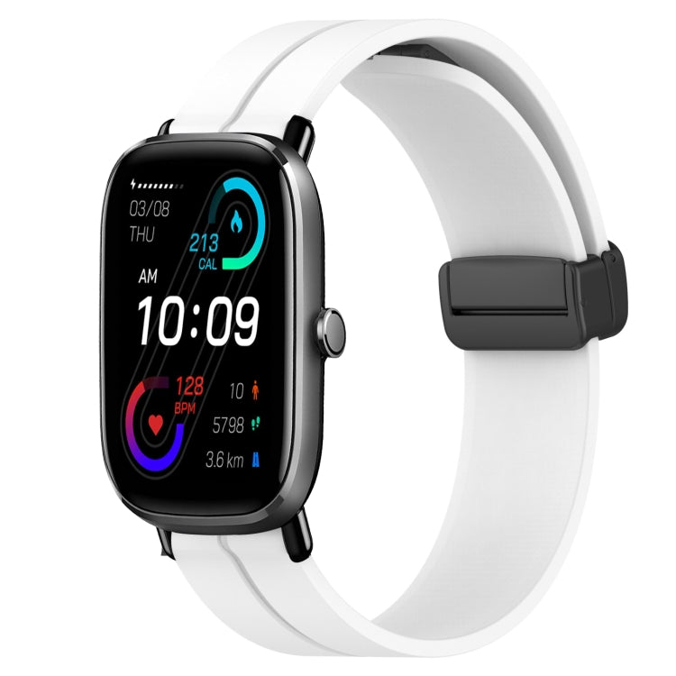 20mm Solid Color Magnetic Clasp Silicone Watch Band, For Amazfit GTS 2E, For Amazfit GTS 2 Mini